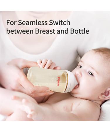 Pigeon PPSU Nursing Bottle Wide Neck 5.4 Oz (Pack of 2) - Streamlined Body, Natural Feel, Easy to Clean - White 160ml - Buy Online on SooperMarket.com