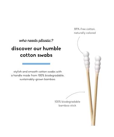 The Humble Co. Natural Bamboo Cotton Swabs (600 count) - Eco-Friendly and Sustainable White Spiral Cotton Buds - Buy Online on SooperMarket.com