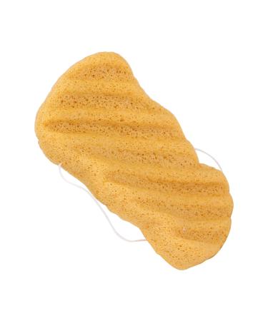 Verdant Touch Face Cleansing Sponge Plant Fiber Facial Sponge Reusable Face Cleansing Exfoliating Puff Washable Bath Puff Yellow