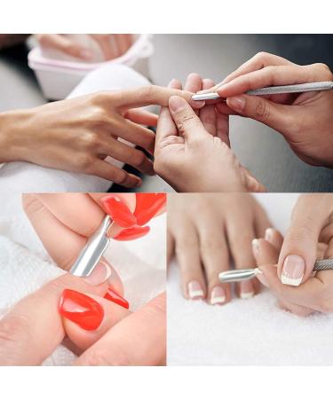 Wishbeauty Stainless Steel Dual Tool Cuticle Pusher - Manicure Pedicure Nail Cleaner - Buy Online on SooperMarket.com