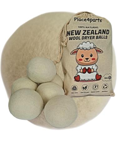 Wool Dryer Balls Quicker Drying Reduces Wrinkles and Ironing Replaces Fabric Softener 6 Large New Zealand Wool Balls Lasts More Than 1000 Loads - Buy Online on SooperMarket.com