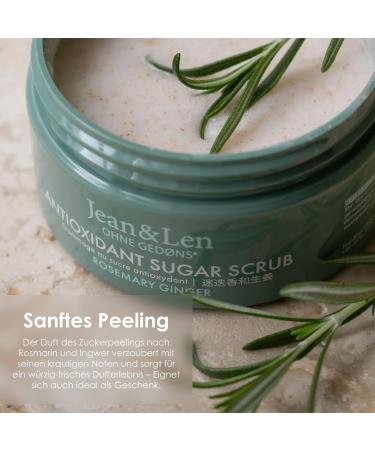 Jean & Len Antioxidant Sugar Scrub - Rosemary & Ginger | Paraben-Free Silicone-Free 200ml | Fragrant Exfoliating Experience - Buy Online on SooperMarket.com
