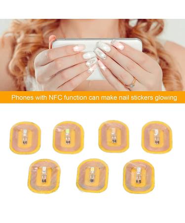 7pcs NFC Lighting Nail Art Decoration Stickers - Self Adhesive Intelligent DIY Nail Decor for Home and Salon - Buy Online on SooperMarket.com