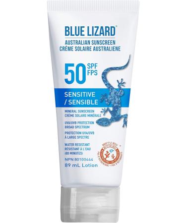 BLUE LIZARD Sensitive Mineral Sunscreen Lotion SPF 50+ (89 ml) + BLUE LIZARD Sport SPF 50 Mineral Sunscreen Lotion (89 ml) - Buy Online on SooperMarket.com