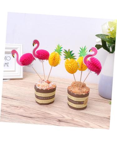 Warmhm 40pcs Cake Picks Baby Shower Cake Toppers Dessert Toppers Cupcake Party Picks Wedding Cupcake Toppers Food Party Picks Birthday Cake Decoration Bamboo 3d Plug in Dessert Table - Buy Online on SooperMarket.com