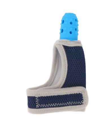 Stop Sucking Baby Thumb Sucking Stop Finger Guard Silicone Breathable Protector Thumb Sucking Stop Tool Infant Stop Sucking Glove (Blue)