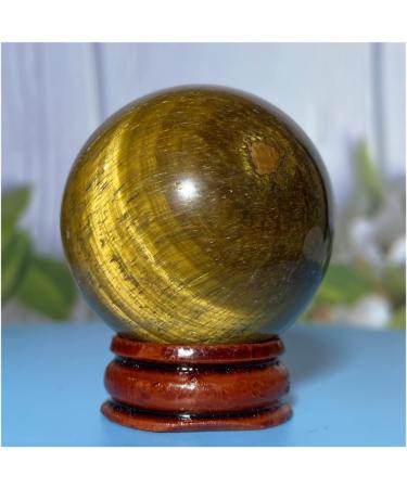 Natural Sphere Tiger Eye Stone Ball Quartz Crystal Natural Ore Gemstone Home Decoration Gift 1pc (Color : 100-110g) - Buy Online on SooperMarket.com