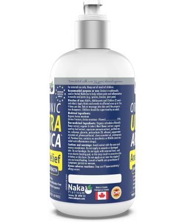 Naka Platinum Organic Ultra Arnica Lotion Pain Relief Maximum Strength European Certified Arnica Made in Canada (340ml) - Buy Online on SooperMarket.com