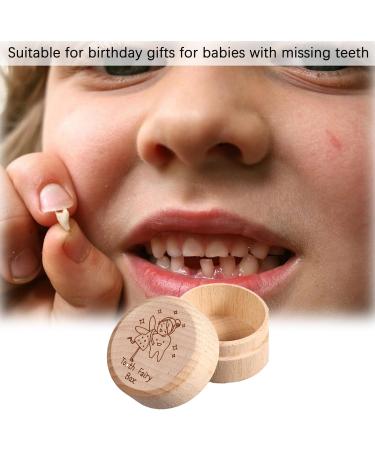 Siqian Wooden Tooth Fairy Keepsake Box - Baby Teeth Save Pouch for Tooth Loss & Birthday Gifts - Buy Online on SooperMarket.com