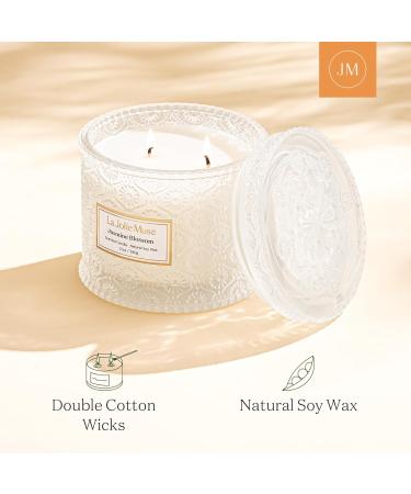 La Jolie Muse Jasmine Candle - Large 2-Wick Soy Aroma Candle for Home | Clean Burning Fragrance Gift (340g) - Buy Online on SooperMarket.com