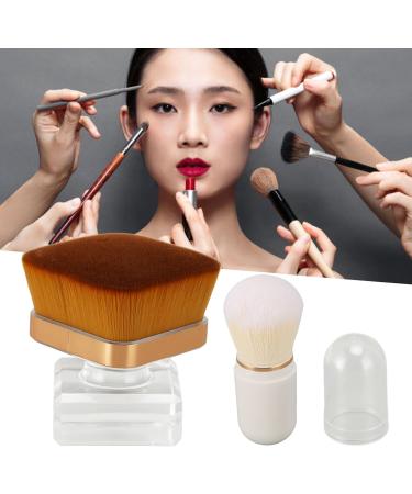Foundation Makeup Brush Loose Powder Brush Fluffy Hair Strong Powder Grip Thickening Die Casting With Storage Box For Daily Use - Buy Online on SooperMarket.com