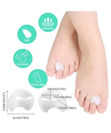 DYKOOK Toe Separator 10-Pack - Gel Toe Spacers for Overlapping Toe, Bunion Corrector - Women's Toe Straightener for Pain Relief and Comfort - Buy Online on SooperMarket.com