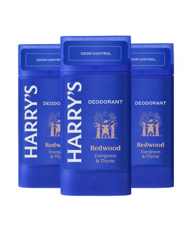 Harry's Men's Deodorant - Odor Control Deodorant - Aluminum-Free - Redwood (3 Count) Aluminum Free Redwood