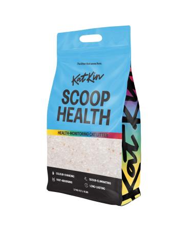 KatKin Scoop Health Litter (2.7kg/6.7L bag): Health-Monitoring Colour-Changing Cat Litter Made With Odour-Eliminating Fast-Absorbing Long-Lasting Silica Crystals For Kitten and Cat Litter Trays 1 Bag (2.7kg)