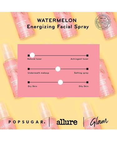 Purlisse Watermelon Energizing Facial Mist Spray - Hydrating Face Spray for All Skin Types - Buy Online on SooperMarket.com