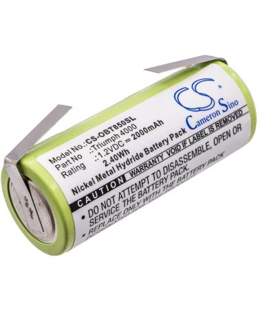2000mAh Replacement Battery for Oral-B Triumph 4000 3745 3761 3762 (1.2V)