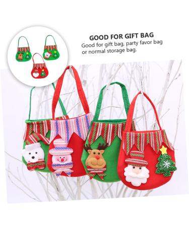 KOMBIUDA Santa Pants Treat Bags 3pcs Christmas Bag Candy Bags Goodie Bag Christmas Candy Bag Cloth Bags Holiday Bag - Buy Online on SooperMarket.com