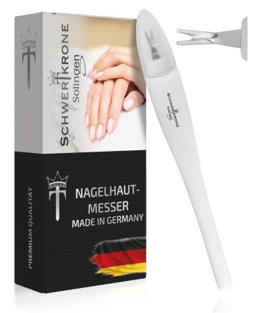 Schwertkrone cuticle knife V-blade Solingen cuticle remover cuticle cutter with protective cap - Made in Germany