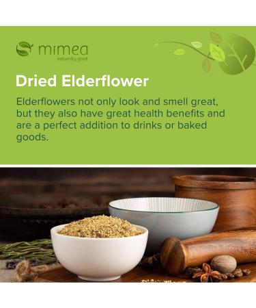 Mimea Elderflowers Dried | 1kg | Quality Ingredients | Great for Gin Distilling | Natural | No Additives | Floral Taste - Buy Online on SooperMarket.com