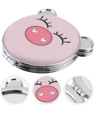 Minkissy Double-Sided Handheld Pig Compact Makeup Mirror for Women Girls - Travel and Bag Handbag Mirror - Creative and Stylish (Style 2) - Buy Online on SooperMarket.com