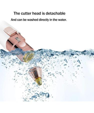 Rehomy 2-in-1 Eyebrow Trimmer & Face Hair Remover | Rechargeable Painless with Light Rose Gold & White | International Shipping Available - Buy Online on SooperMarket.com