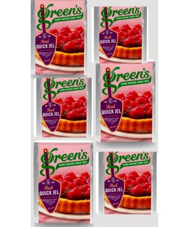 Green's | Red Quick Jel Sachets 35g | Pack of 6 x 35g