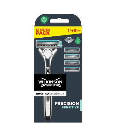 Wilkinson Sword Quattro Titanium Sensitive 4 razor blades + 1 blade