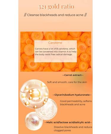 Carrot Bubble Face Mask - Deep Cleansing & Blackhead Removal (12 Pcs) - Buy Online on SooperMarket.com
