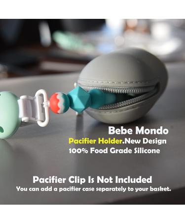 bebe mondo Silicone Pacifier Holder Case for Diaper Bag | Fits Pacifiers, Strollers & Travel | Unisex Diaper Bag Accessory - Buy Online on SooperMarket.com