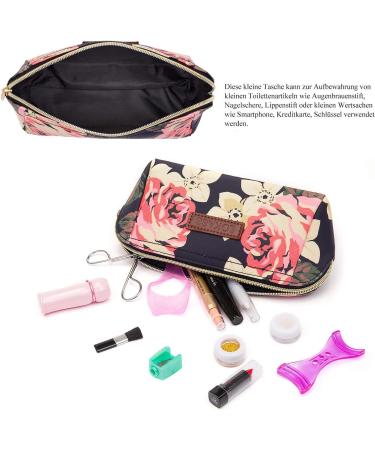 Shop Lokass 2-in-1 Cultural Bag | Waterproof Cosmetic & Travel Wash Bag for Women - Peony Design | 21x10x19cm - Buy Online on SooperMarket.com
