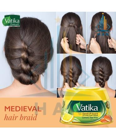 Vatika Naturals Nourish & Protect Styling Hair Cream - Henna Almond & Aloe Vera | 140 ml | Nourishing Vatika Oils - International Shipping Available - Buy Online on SooperMarket.com