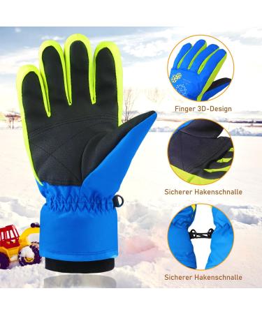 TBOONOR Winter Gloves for Kids | Warm Waterproof & Windproof Skiing Gloves for Boys & Girls (Ages 6-8) - Ideal for Outdoor Sports - Buy Online on SooperMarket.com