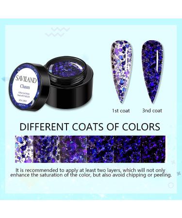 Saviland Glitter Gel Nail Polish Set - 6 Color Big Glitter Kit for Professional Manicure at Home - Buy Online on SooperMarket.com