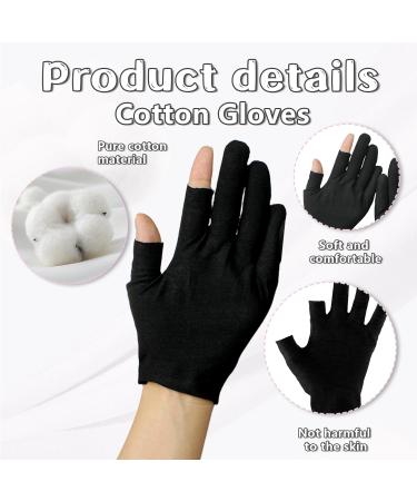 Buy Lilbitty Cotton Gloves - 3 Pairs Moisturizing Gloves for Dry Hands | Overnight Moisture Therapy | Black - Buy Online on SooperMarket.com