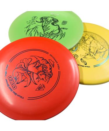 Yikun Disc Golf Starter Set PDGA Approved Beginners Discs Golf Set 4 in 1 Includes Driver Mid-Range Putter and Mini Marker|165-170g for Player - Buy Online on SooperMarket.com