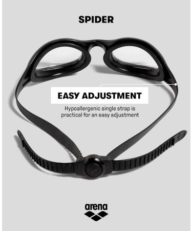 Shop Arena Spider Anti-Fog Swimming Goggles for Adults | UV Protection Self-Adjusting Nose Bridge Hypoallergenic Silicone - Black - Buy Online on SooperMarket.com