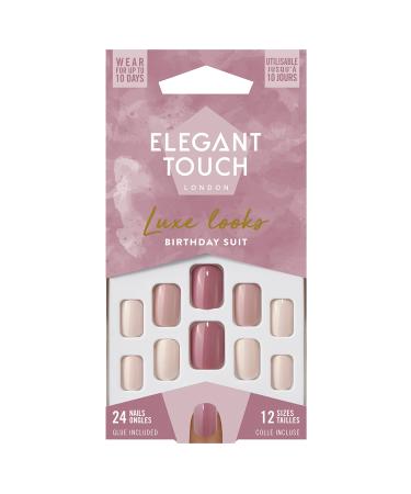ELEGANT TOUCH FALSE NAILS BIRTHDAY SUIT 24 PACK Pink 1 count (Pack of 1)