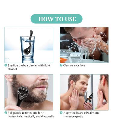 Beard Growth Kit with Derma Roller, Oil, Balm, Comb - Perfect Gift for Men - Fathers Gifts for Dad - Buy Online on SooperMarket.com