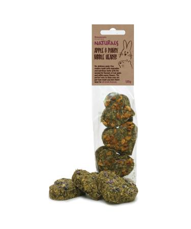 Rosewood Naturals Apple & Pansy Nibble Hearts Rabbit Treats & Small Animal Treats 120g