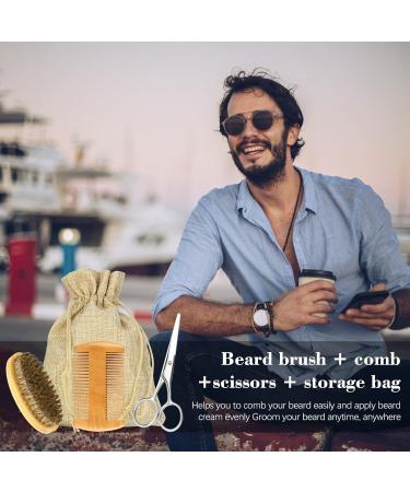 Buy MxTimwan 10-Part Beard Care Set for Men | Gift Set with Shampoo Oil Balm Comb Shears & Travel Bag - Buy Online on SooperMarket.com