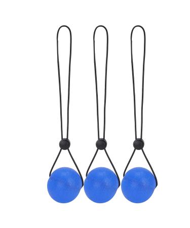 Demeras Wrist Finger Massage Exerciser Stress Relief Fitness Training Safe Squeezing Balls with Bungee Cord for Adults Blue 30 degrees