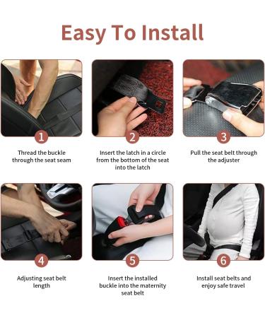 Pregnancy Seat Belt Car Seat Safety Clip - Maternity Car Seat Adjuster for Unborn Baby Safety - Black - Buy Online on SooperMarket.com