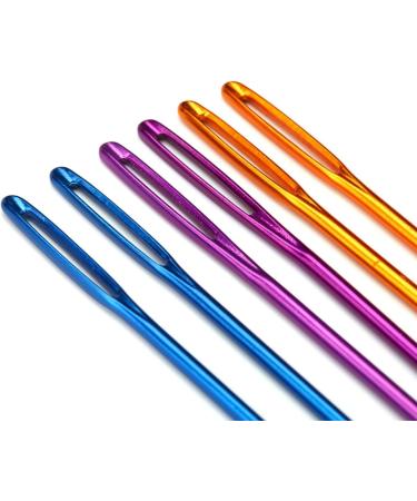 Colorful Bent Tip Wool Needles - Large-Eye Aluminium Tapestry Needles for Sewing and Knitting - Buy Online on SooperMarket.com