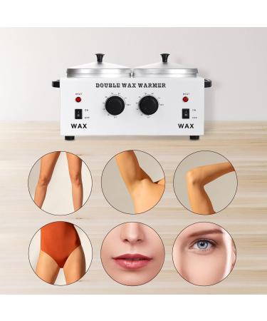AW Dual Pot Wax Warmer - Professional Electric Heater for Paraffin Wax - Adjustable Temperature - SPA Home Equipment - 2 Count (Pack of 1) - Buy Online on SooperMarket.com