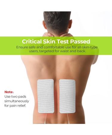 AUVON Extra Large Tens Unit Replacement Pads 4'' x 8 (2 Pcs) - Premium Reusable Electrodes for Waist and Lower Back Pain Relief - Latex-Free Tens Patches with Self-Stick Performance (Non-Irritating) - Buy Online on SooperMarket.com