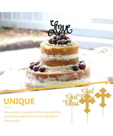 WRITWAA 24Pcs Easter Birthday Cupcake Toppers Glitter Birthday Cupcake Food Picks Cake Picks Kids Birthday Party Cupcake Decorations Supplies Golden - Buy Online on SooperMarket.com