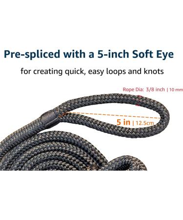 Premium 3/8 x 6' Boat Fender Lines 4 Pack - Double Braid Nylon Dock Lines for Boat Bumpers - J-FM TWNTHSD - 4 Pack - Buy Online on SooperMarket.com