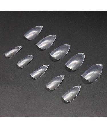 500pcs Acrylic Artificial Nails - Oval Almond Shape Natural White Nail Art for Home Extensions - Buy Online on SooperMarket.com