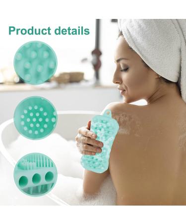 Soft Silicone Body Scrubber Shower Brush - Double-Sided Massage Bath Brush for All Skin Types - Buy Online on SooperMarket.com