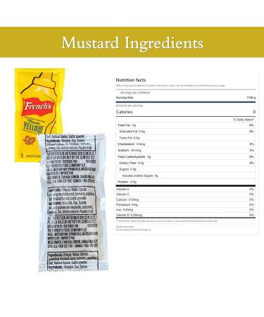 Frenchs Mustard Packets - 25 Count Single Serve Condiment Packs in Slide Seal Bag - Buy Online on SooperMarket.com